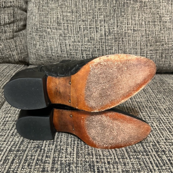 Justin Boots Black Western Cowboy Boots - Picture 3 of 5